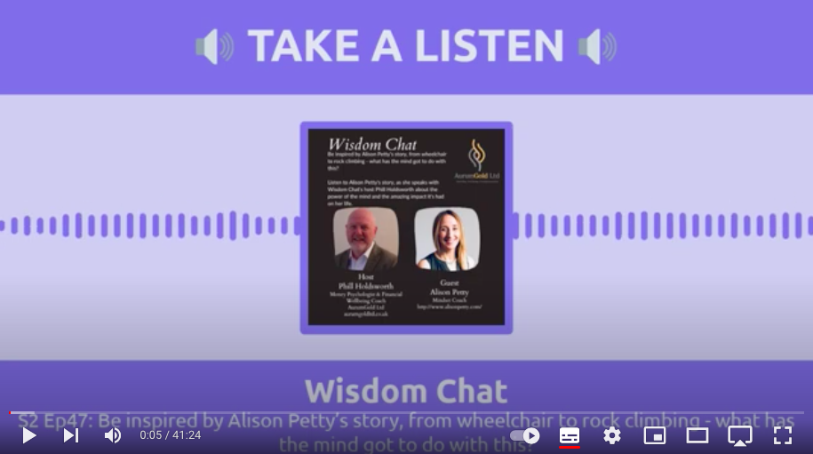Be inspired by Alison Petty’s story, from wheelchair to rock climbing: Wisdom Chat - S2 Ep47: 